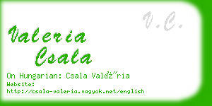 valeria csala business card